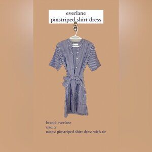 Everlane cotton shirt dress, size 2.